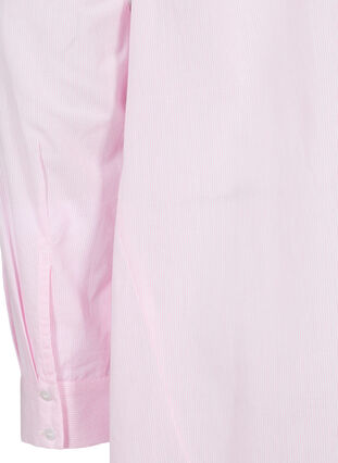 Bomullsskjorte med striper og volanger, Pink Stripe, Packshot image number 3
