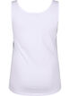 Ensfarget basic topp i bomull, Hvit, Packshot image number 1