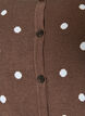 Cardigan med prikker og knappelukking, Brun, Packshot image number 2