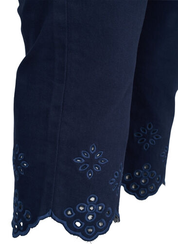 Knickers med broderi anglaise, Dark Blue, Packshot image number 3