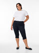 Amy capribukser med høyt liv og super slim fit, Svart, Model image number 0
