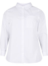Skjorte i bomullsblanding, Bright White