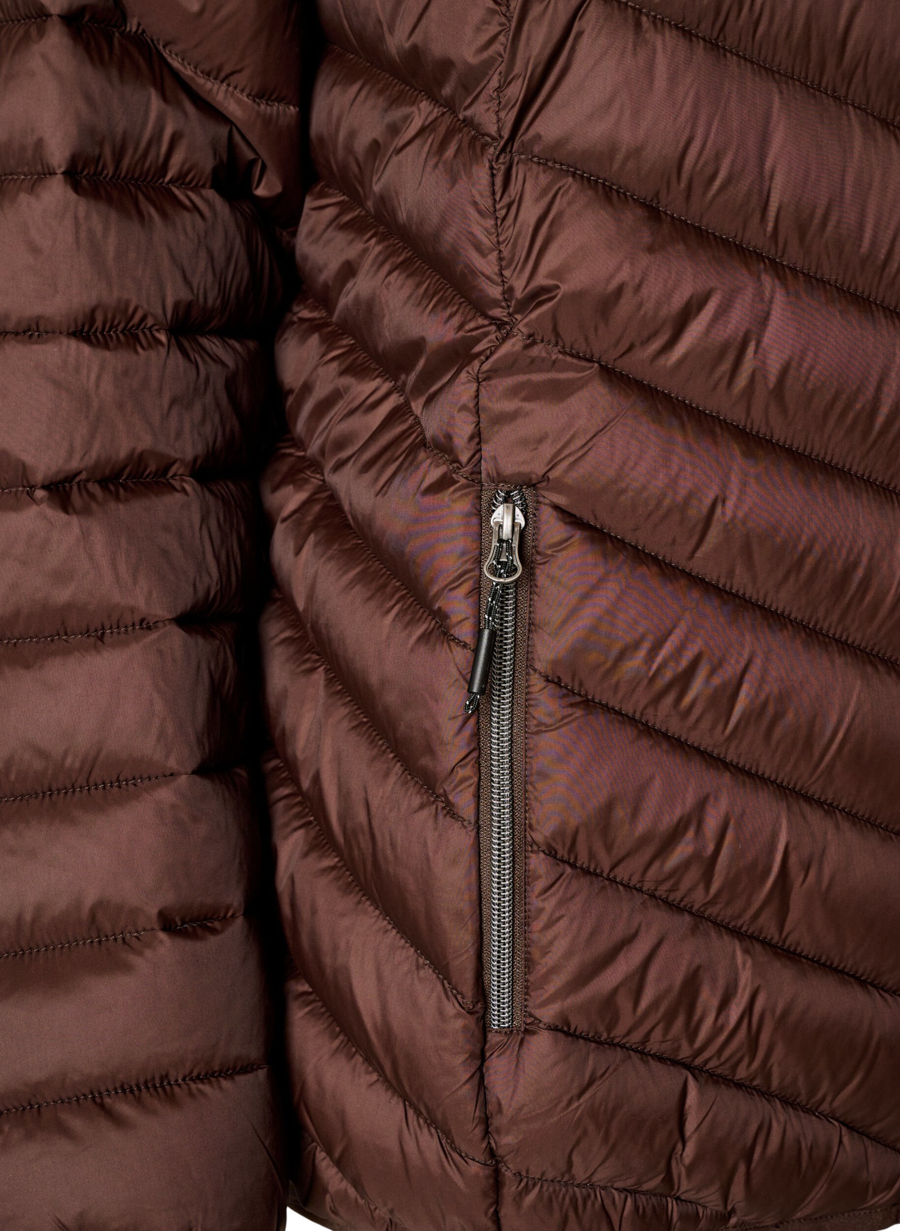 ZizziLett jakke med hette, Brun, Packshot image number 3