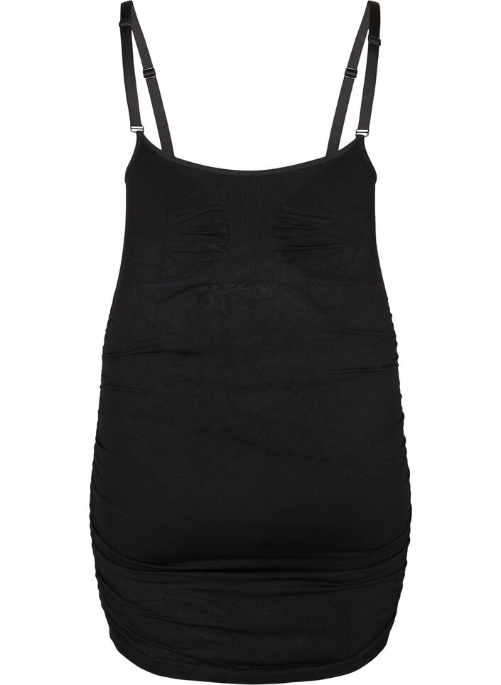 Sømløs topp til gravide med ammefunksjon, Black, Packshot image number 1