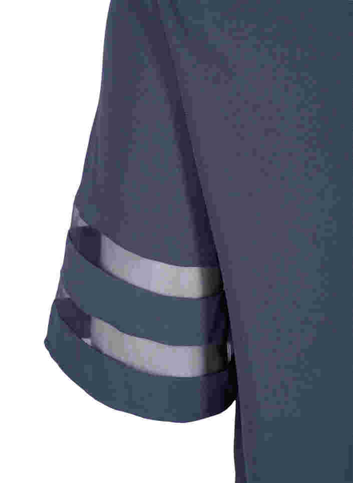 Kortermet bluse med V-hals, Odysses Gray, Packshot image number 2