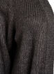 FLASH - Lang ribbestrikket cardigan med lommer, Grå, Packshot image number 2