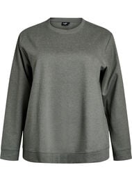 FLASH - Genser med crewneck, Thyme Melange