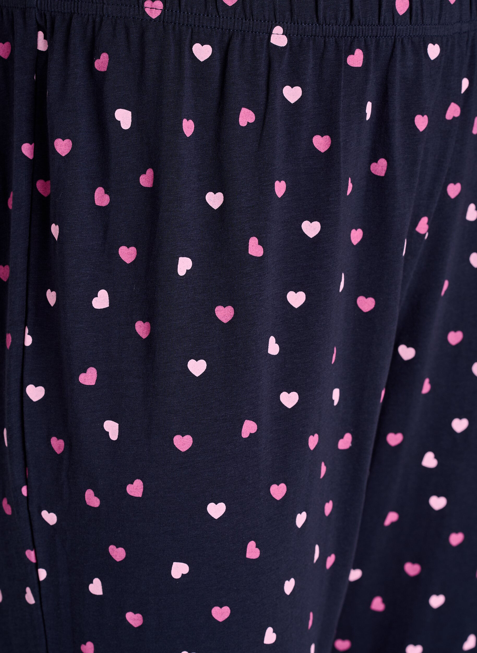 Zizzi Trykte pyjamasbukser, Bl&aring;, Packshot image number 2