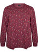 Nattbluse med et trykk, M&oslash;rk Bordeaux, Packshot image number 0
