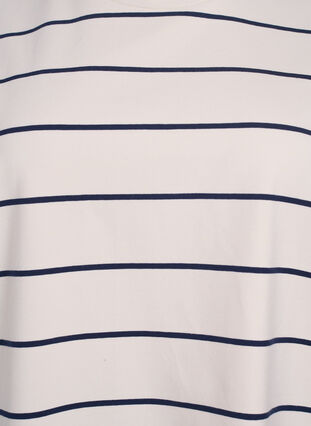 Zizzi Kort jerseykjole med striper, Beige, Packshot image number 2