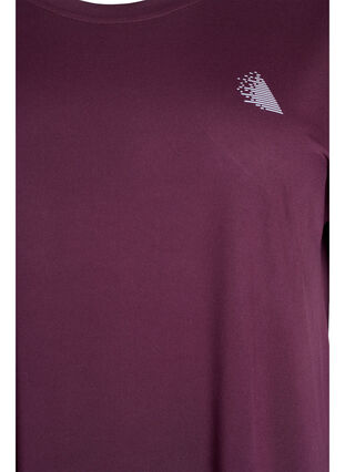 Zizzi Lang trenings-T-skjorte, Winetasting, Packshot image number 2