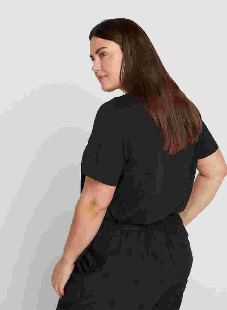 T-skjorte med print, Black Flamingo, Model image number 1