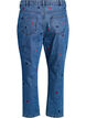 Mille mom-fit jeans med broderi, Blå, Packshot image number 1