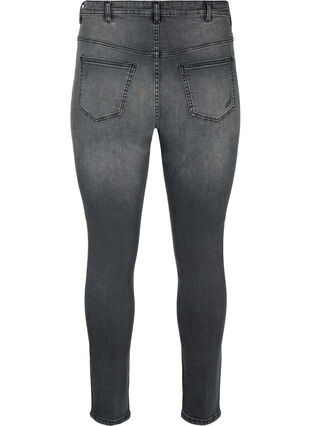 Tettsittende jeans med detaljer, Grey Denim, Packshot image number 1