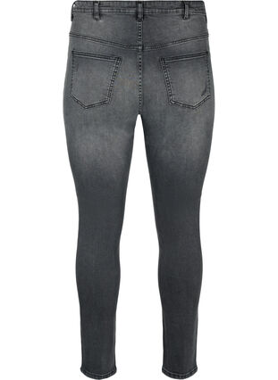 Zizzi Tettsittende jeans med detaljer, Grey Denim, Packshot image number 1