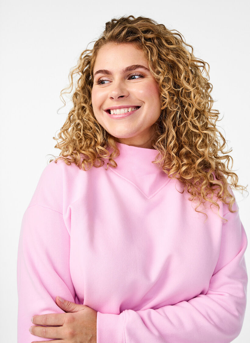Genser med høy hals og lange ermer, Lilac Sachet, Model