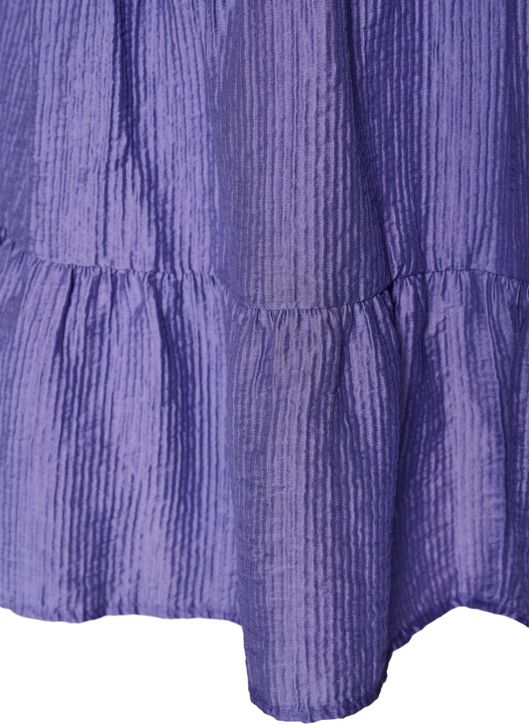 ZizziTeksturert A-line kjole, Lilla, Packshot image number 3