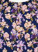 Blomstret viskosebluse med korte ermer, Small Flower AOP, Packshot image number 2