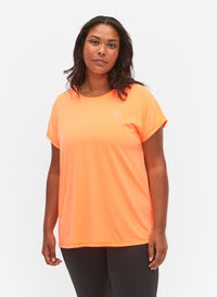 Kortermet trenings T-skjorte, Neon Orange, Model