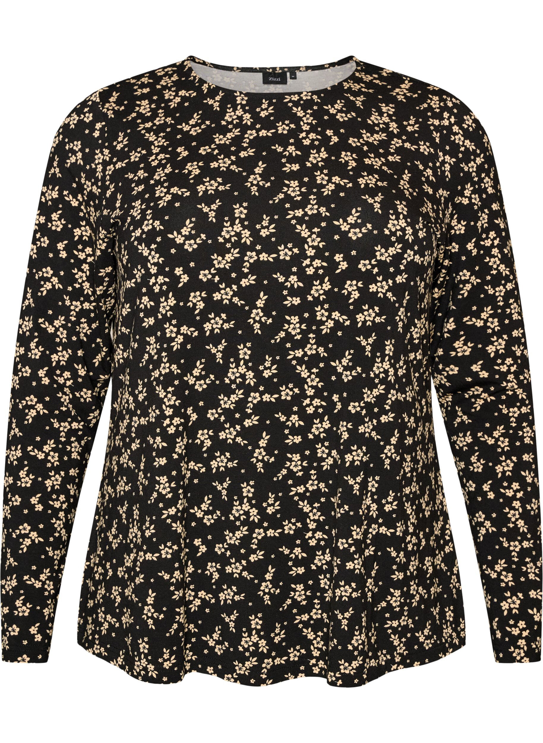 ZizziLangermet bluse, Svart, Packshot image number 0