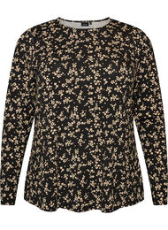 Langermet bluse, Svart
