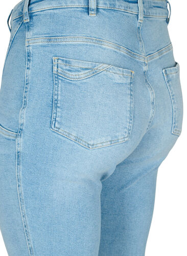 Amy jeans med høyt liv og super slim fit, Light blue, Packshot image number 3