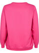 Sweatshirt med tekst, Fuchsia P. W. Reset, Packshot image number 1