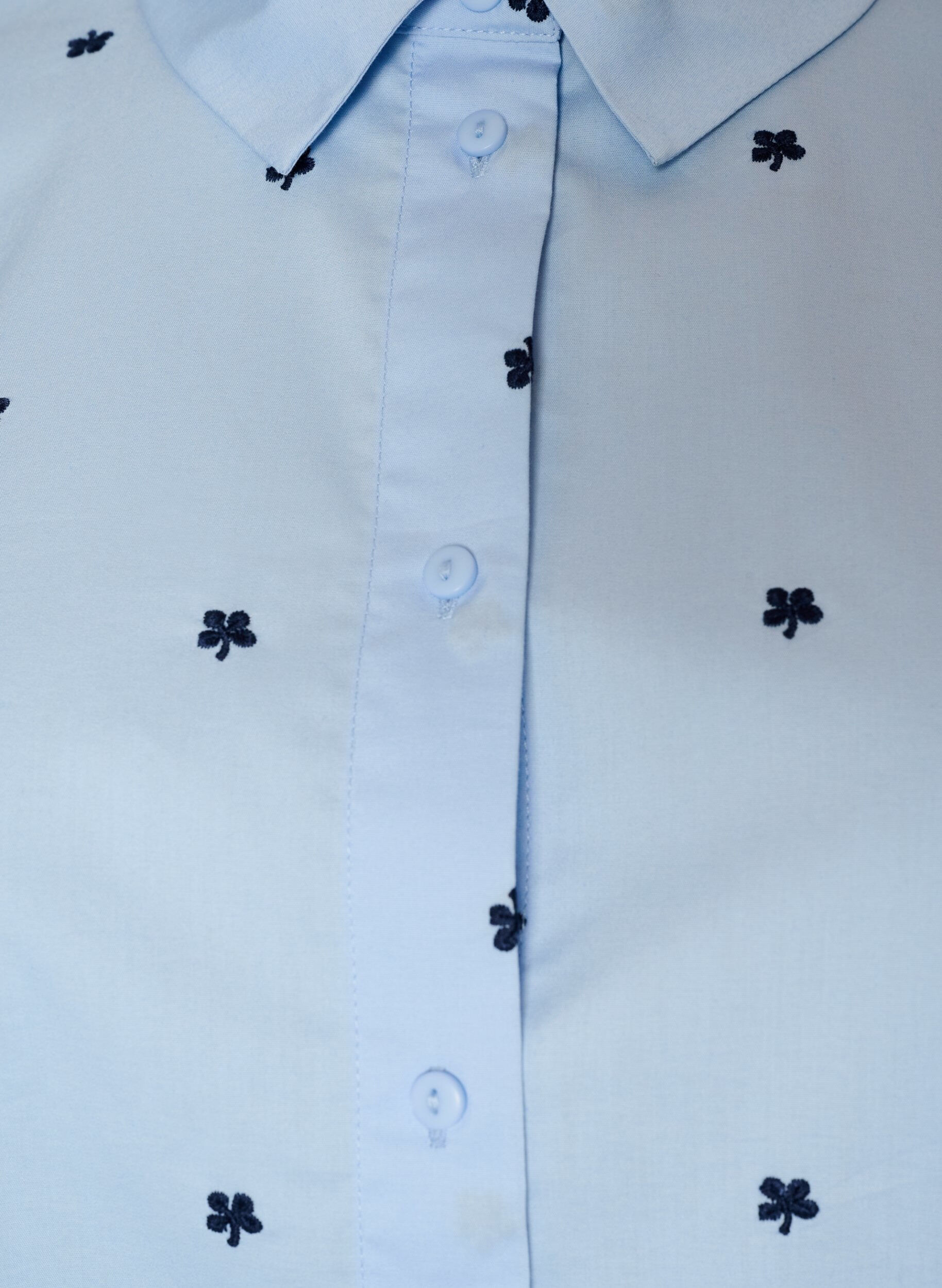 ZizziSkjorte med broderte blomster, Bl&aring;, Packshot image number 2