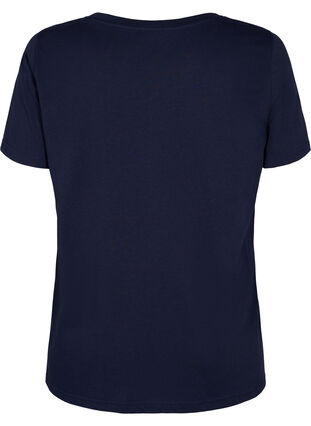 T-skjorte i bomull med trykk foran, Night Sky FLOWER, Packshot image number 1