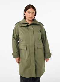 Vannavstøtende parkas jakke, Grønn Vannavstøtende parkas jakke, Grønn, Model