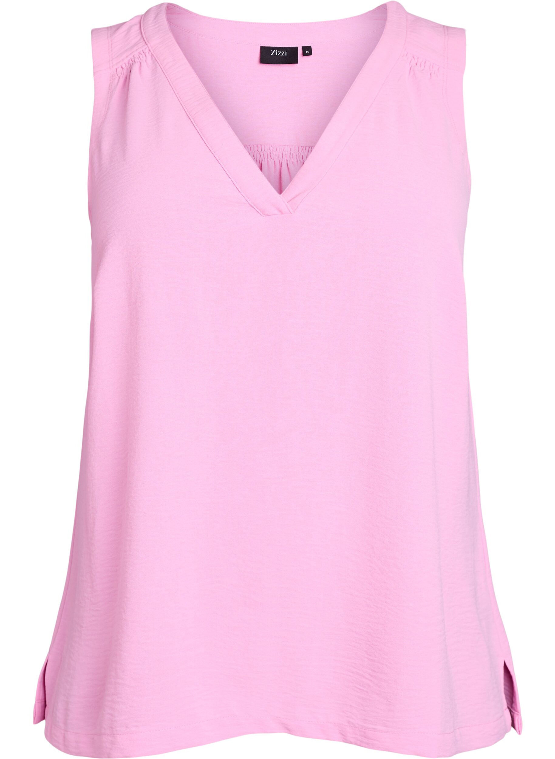 ZizziErmel&oslash;s overdel med rynkedetaljer, Rosa, Packshot image number 0