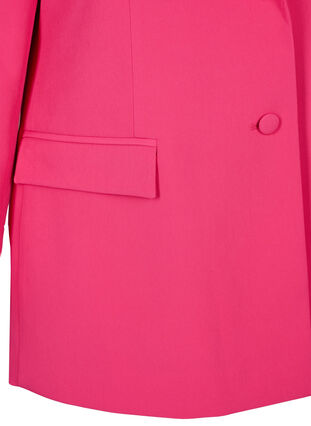 Zizzi Klassisk blazer med knappelukking, Pink Yarrow, Packshot image number 3