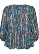 Bluse med paisleytrykk og blondedetaljer, Bl&aring;, Packshot image number 1