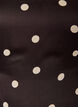 Polkadot viskosebluse med V-hals og knytelukking, Brun, Packshot image number 2