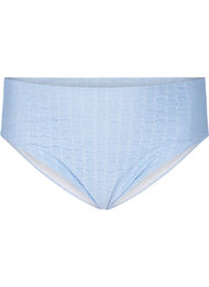 Bikinitruser med tai-snitt og strukturert mønster, Placid Blue