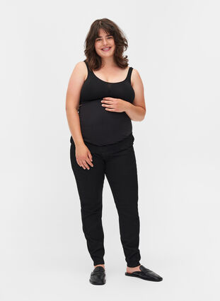 Zizzi Jeggings med baklommer til gravide, Black, Model image number 3