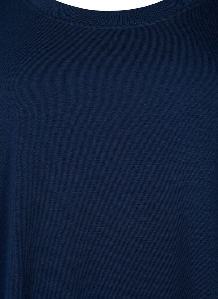 Kortermet genserkjole med lommer, Black Iris, Packshot image number 2