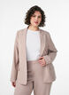 Klassisk blazer med enkel knappelukking og lommer, Beige, Model image number 0