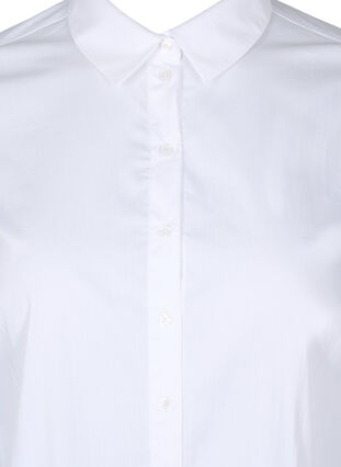 Klassisk skjorte med krage og knapper, Bright White, Packshot image number 2