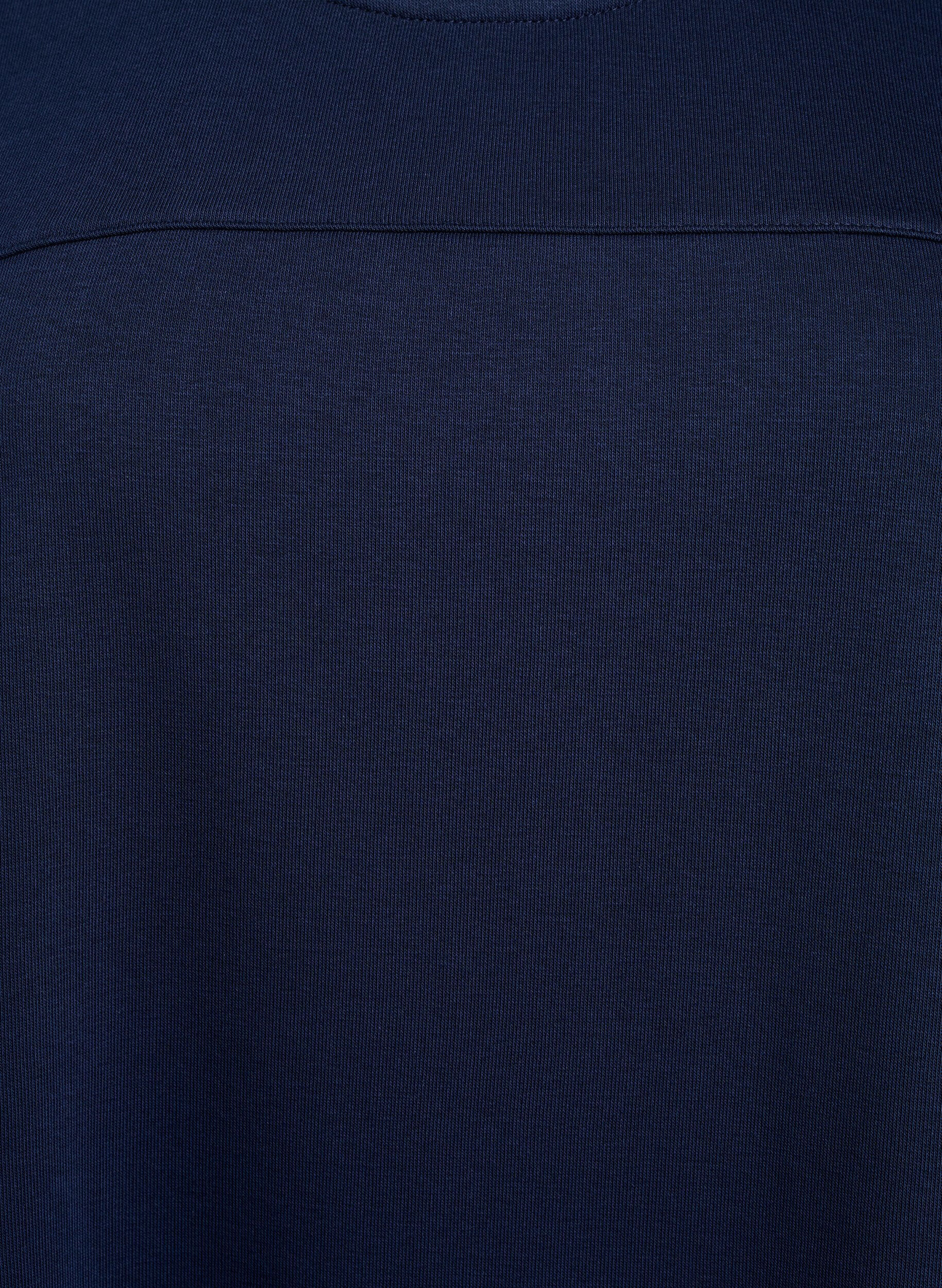 Zizzi Jerseykjole med korte ermer og lommer, Bl&aring;, Packshot image number 2