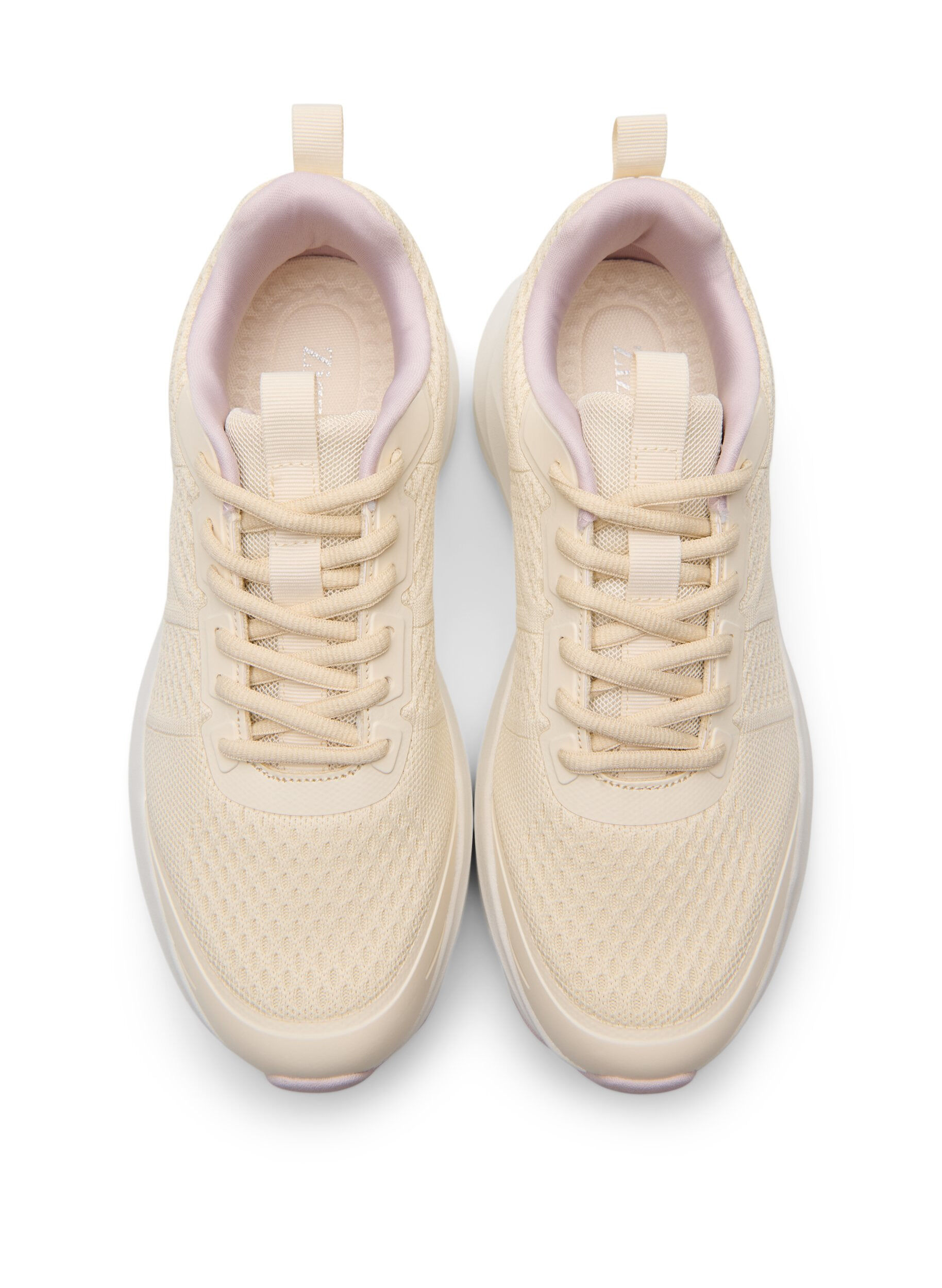 Zizzi Wide fit - Komfortable sneakers med st&oslash;tabsorberende s&aring;le, Beige, Packshot image number 2