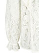 Skjortebluse med blonder og volangedetaljer, Snow White, Packshot image number 4