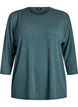 Jersey bluse med 3/4 ermer, Gr&oslash;nn, Packshot image number 0
