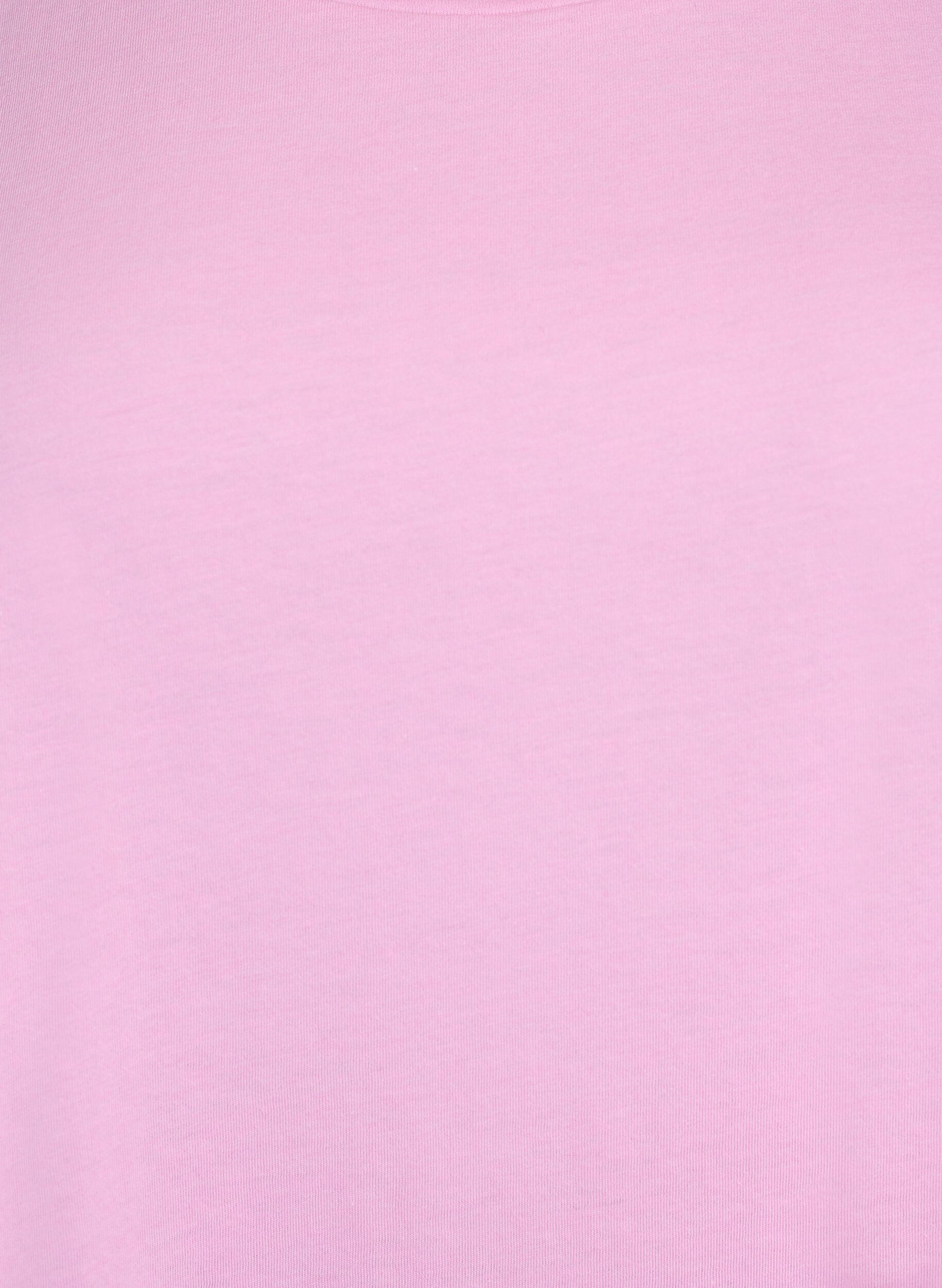 ZizziKortermet T-skjorte i bomullsblanding, Rosa, Packshot image number 2