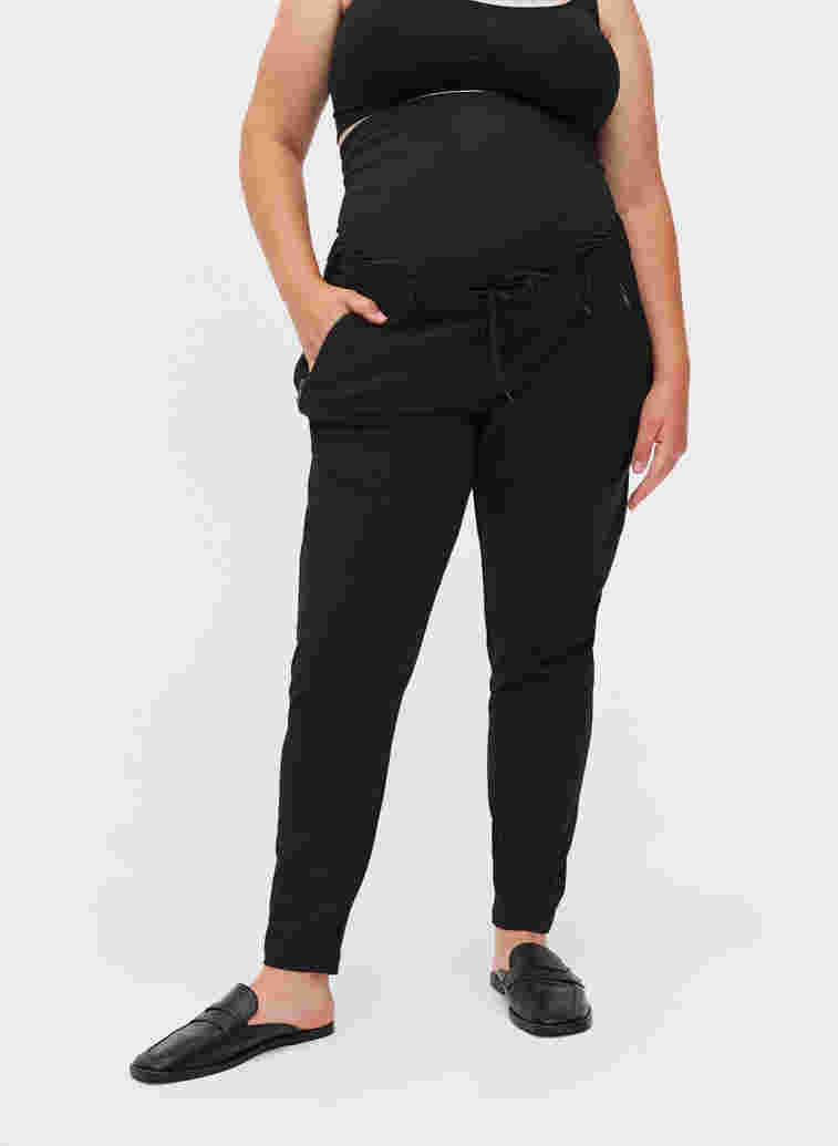 Maddison bukser til gravide med glidelås, Black, Model image number 2