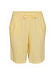 Loose fit bomullsmusselinshorts med h&oslash;y midje, Gul, Packshot image number 0