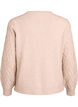 Kabelstrikket cardigan med perleknapper, Beige, Packshot image number 1