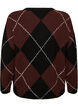 Cardigan med argyle-m&oslash;nster, Svart, Packshot image number 1