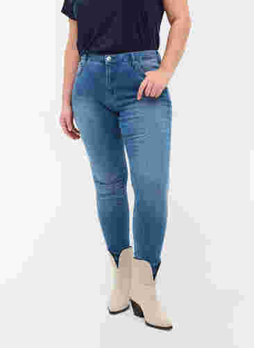Mønstrete Amy jeans med høyt liv, Ethnic Pri, Model image number 3