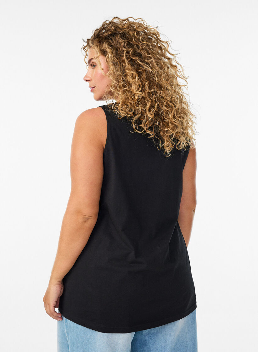 Bomullstopp med A-form, Svart, Model image number 2